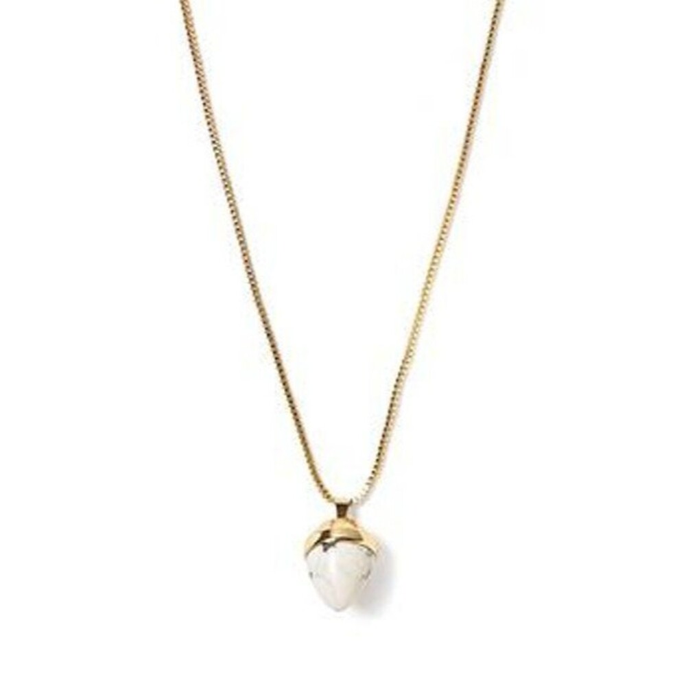 Banana Republic Marble Pendant Necklace NWT $45 White